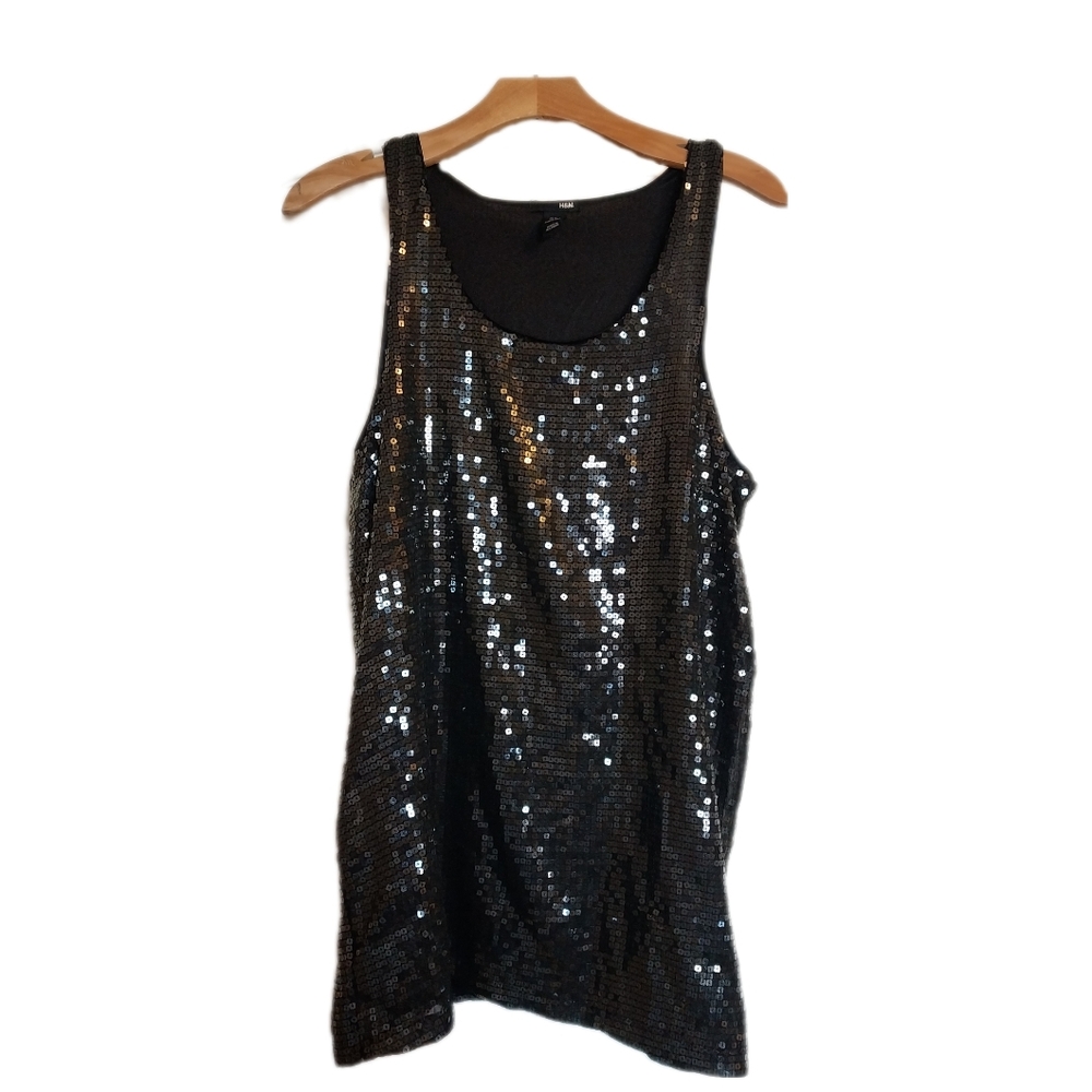 🔴 LAST CHANCE H&M Gray Sequins Mini Dress